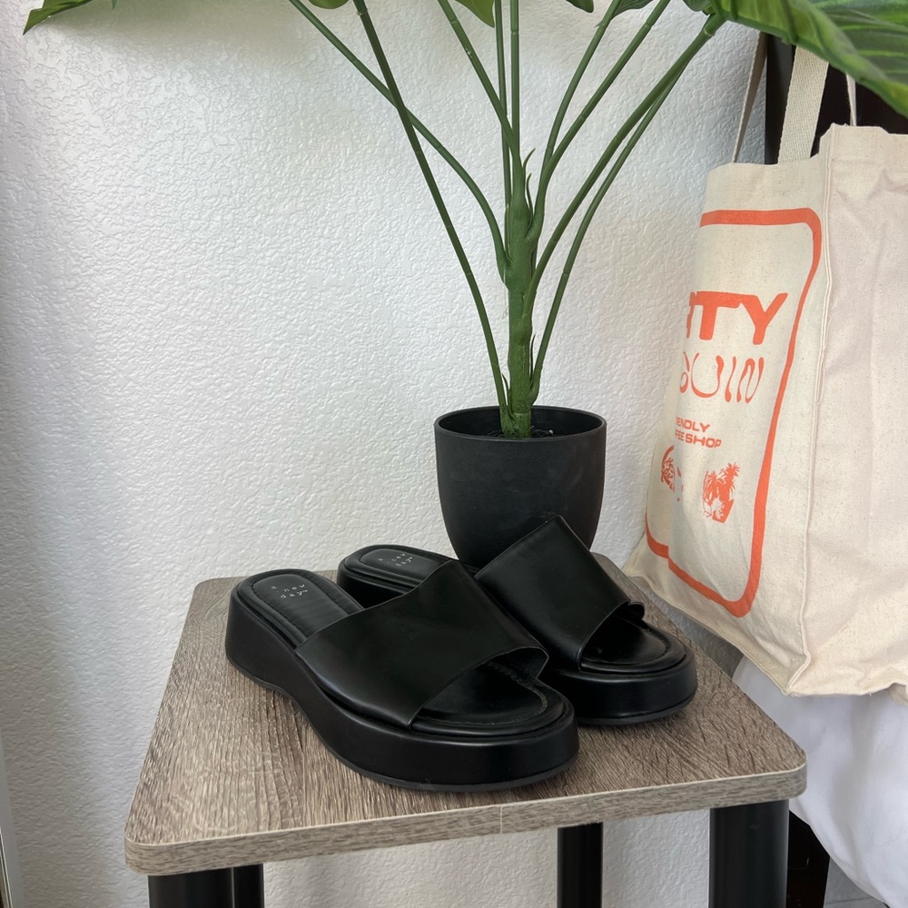 A New Day (Target Brand) black platform sandals